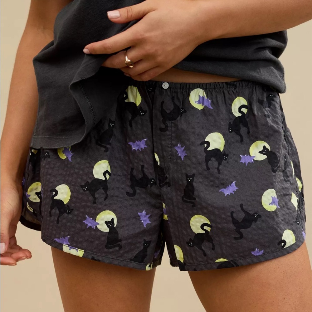 Aerie Halloween Off-Duty Seersucker Boxer